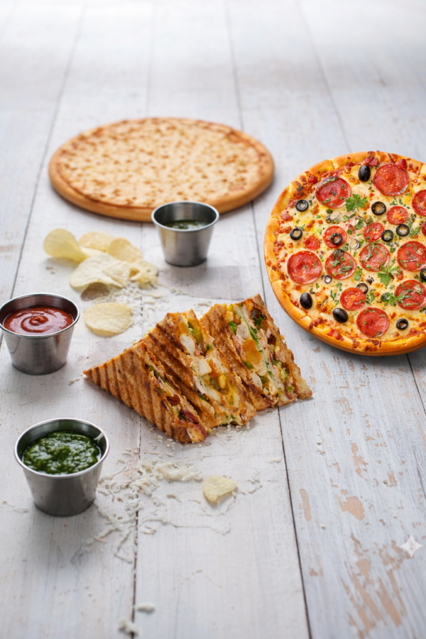 1 April  Spacial Combo(double cheese pizza And margherita pizza With 1/2 tandoori grill sandwich)