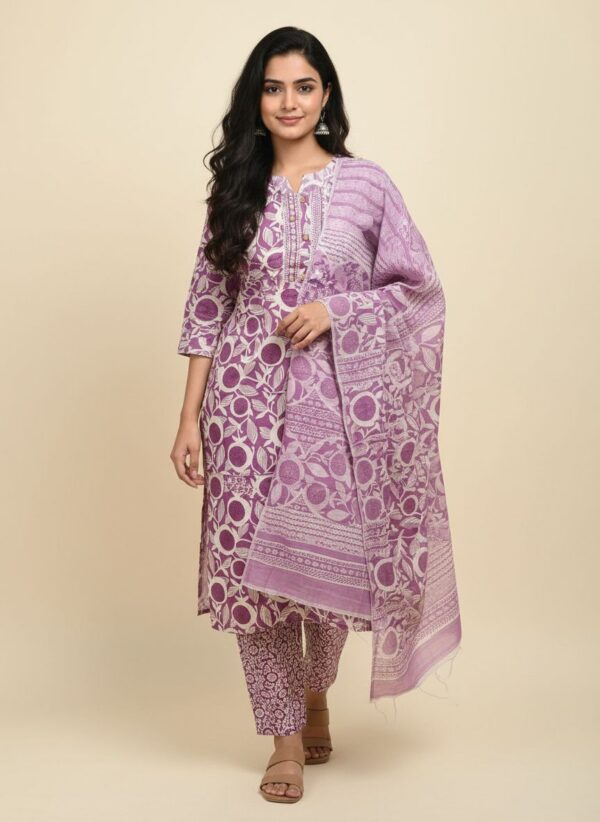 purple sercle suit 3 piece set