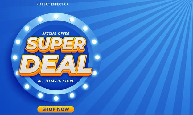 Super deal banner template design _ Free Vector